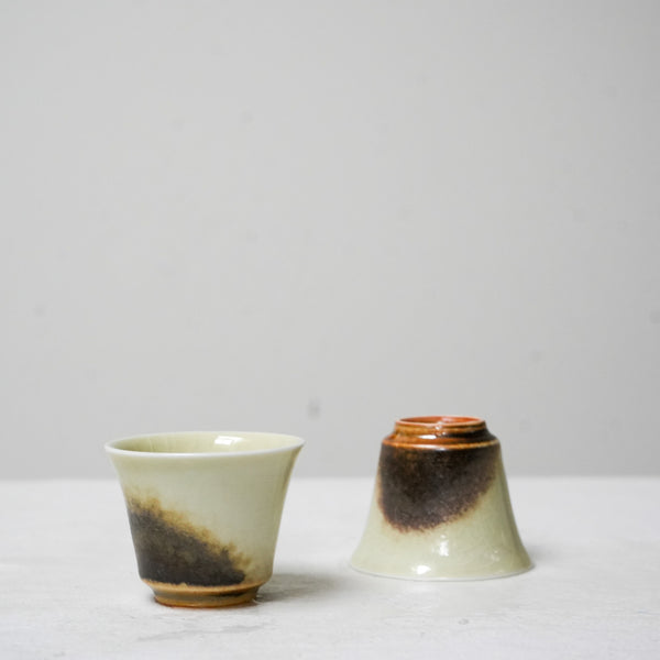 Watercolor 'Sand Beige' Tea Cups v2 90ml  Teaware- Cha Moods