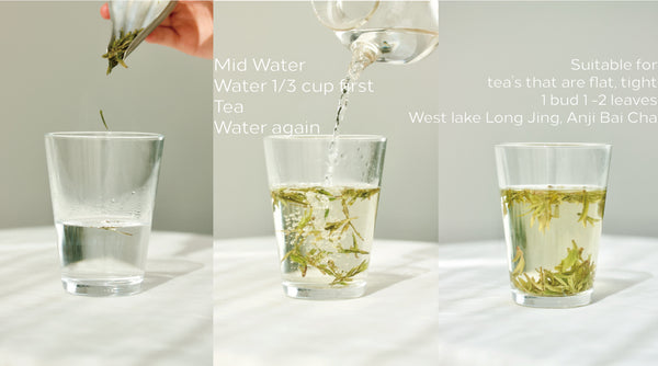 Brew Green tea in a glass 3 ways