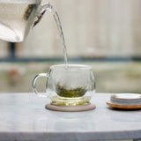 3 in 1 Glass Teacup 320ml  Teaware- Cha Moods