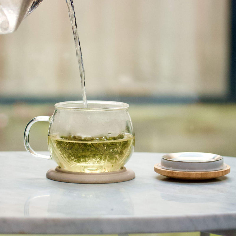 3 in 1 Glass Teacup 320ml  Teaware- Cha Moods