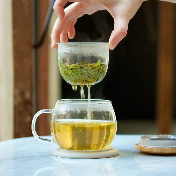 3 in 1 Glass Teacup 320ml  Teaware- Cha Moods