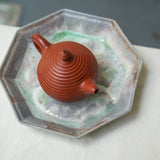 Raw Wood Fired Porcelain Tea Tray Lagoon No.5 ø20