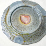 Raw Wood Fired Porcelain Tea Tray Lagoon No.1 ø16