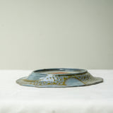 Raw Wood Fired Porcelain Tea Tray Lagoon No.1 ø16