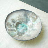 Raw Wood Fired Porcelain Tea Tray Lagoon No.4 ø20