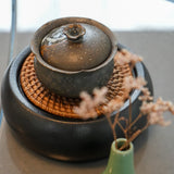 Raw 'Firing Scar' Wood Fired Ceramic Gaiwan 130ml