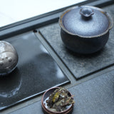 Raw 'Night Ash' Wood Fired Ceramic Gaiwan 130ml