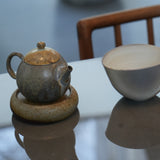 Raw 'Dragon Egg' Wood Fired Ceramic Teapot 100ml