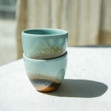 Watercolor 'Turquoise Earth' Tea cup 50ml  Teaware- Cha Moods
