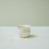 Raw 'Ivory Blush' Wood Fired Ceramic Tea Cup 30ml