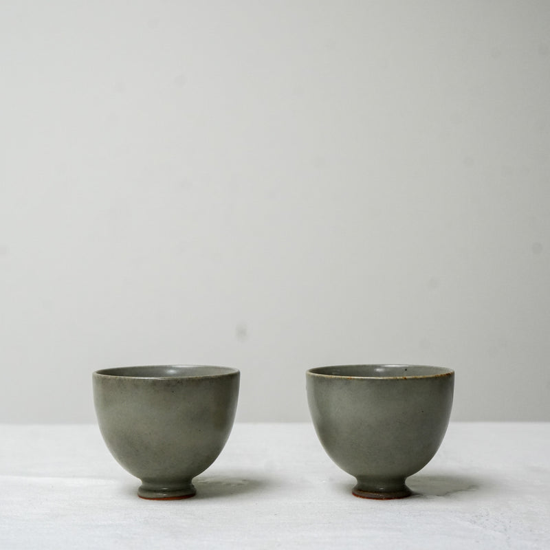 Watercolor 'Matt Ash' Tea cups 100ml  Teaware- Cha Moods