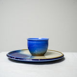 Watercolor 'Azure Earth' Tea Cup 100ml  Teaware- Cha Moods