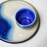 Watercolor 'Azure Earth' Tea Cup 100ml  Teaware- Cha Moods