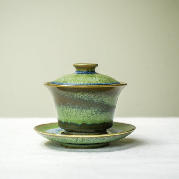 Watercolor  'Icy Emerald ' Gaiwan 120ml  Teaware- Cha Moods