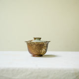 Raw 'Speckle Fade' Wood Fired Ceramic Gaiwan 100ml Teaware- Cha Moods