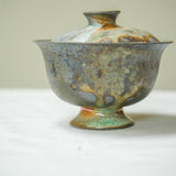 Raw 'Mountain Smoke' Wood Fired Ceramic Gaiwan 100ml Teaware- Cha Moods