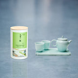 Tea Caddy + Porcelain Teaware Gift Set Azure+Maofeng Green Tea 80g Teaware- Cha Moods