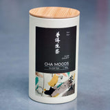 Tea Caddy + Porcelain Teaware Gift Set Navy+Lincang Sheng Pu'er Tea 80g Teaware- Cha Moods