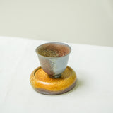 Raw 'Autumn ring' Wood Fired Ceramic Tea Tray
