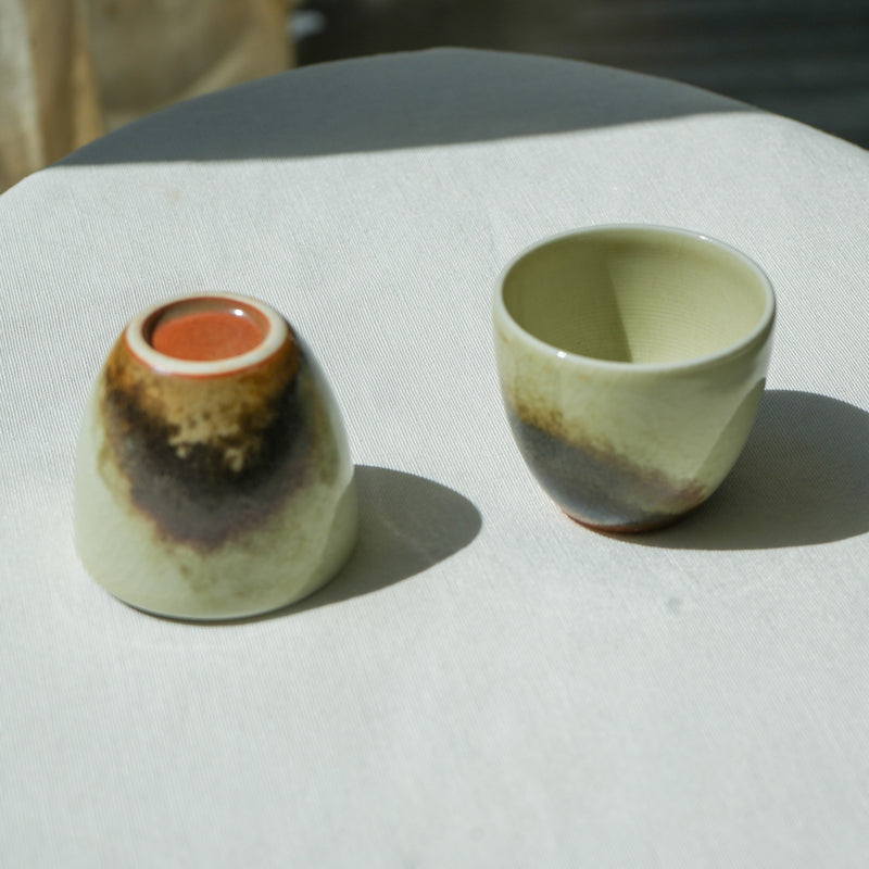 Watercolor 'Sand Earth' Tea cups 50ml  Teaware- Cha Moods