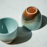 Watercolor 'Turquoise Earth' Tea cup 50ml  Teaware- Cha Moods
