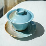Watercolor 'Blue Earth' Gaiwan 150ml  Teaware- Cha Moods