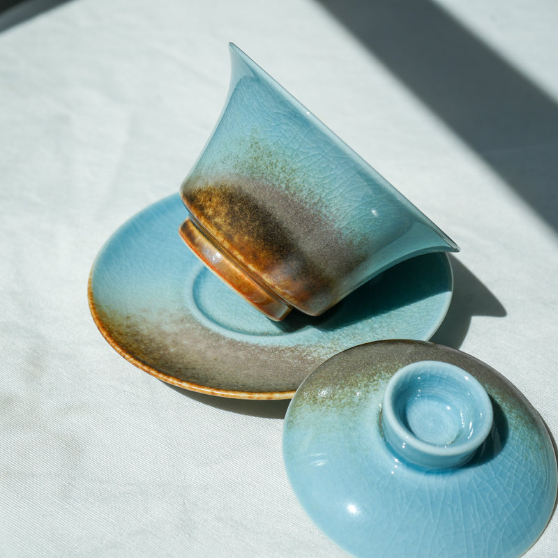 Watercolor 'Blue Earth' Gaiwan 150ml  Teaware- Cha Moods