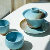 Watercolor 'Blue Earth' Gaiwan 150ml  Teaware- Cha Moods