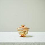 Raw 'Golden Drift' Wood Fired Ceramic Gaiwan 110ml