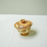 Raw 'Golden Drift' Wood Fired Ceramic Gaiwan 110ml