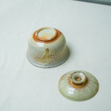 Raw 'Pale Amber' Wood Fired Ceramic Gaiwan 110ml