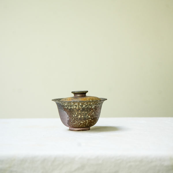 Raw 'Char Brushed' Wood Fired Ceramic Gaiwan 100ml Teaware- Cha Moods