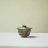 Raw 'Char Brushed' Wood Fired Ceramic Gaiwan 100ml Teaware- Cha Moods