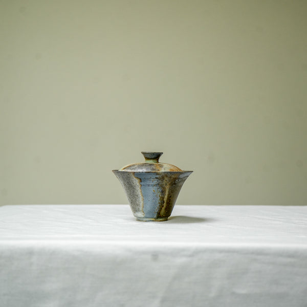 Raw 'Ashen Flame' Wood Fired Ceramic Gaiwan 100ml Teaware- Cha Moods