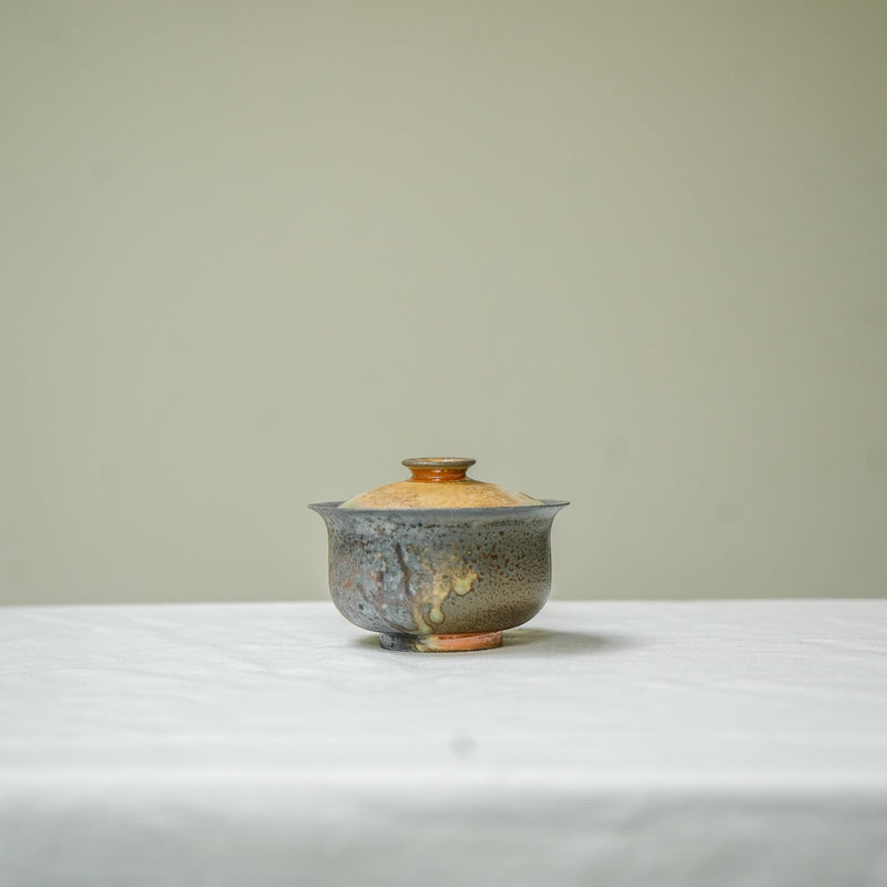 Raw 'Ghose Spring' Wood Fired Ceramic Gaiwan 100ml Teaware- Cha Moods