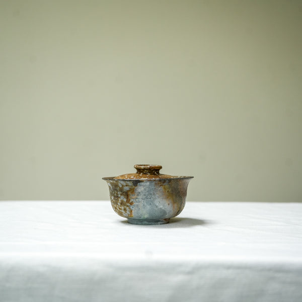 Raw 'Meteorite Shell' Wood Fired Ceramic Gaiwan 100ml Teaware- Cha Moods
