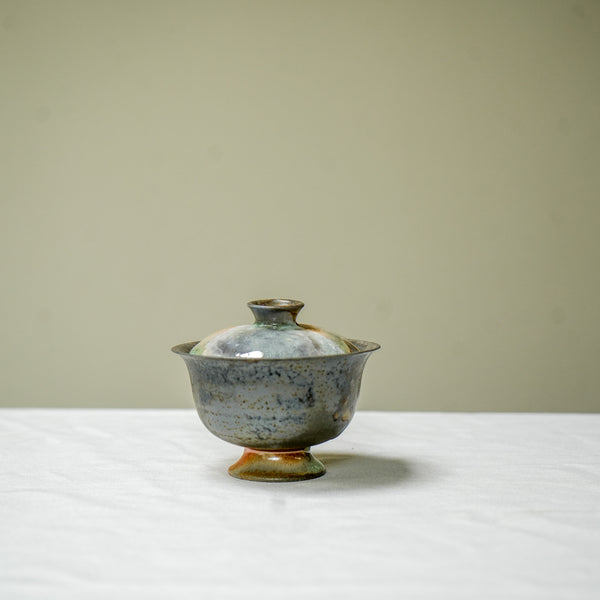 Raw 'Mountain Smoke' Wood Fired Ceramic Gaiwan 100ml Teaware- Cha Moods