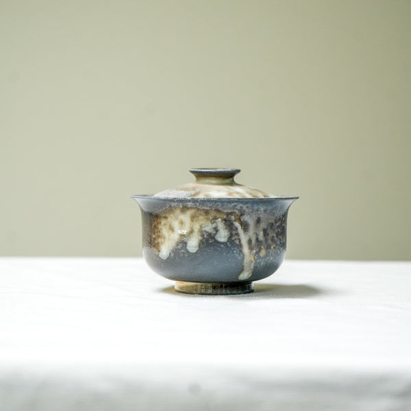 Raw 'Sealed Earth' Wood Fired Ceramic Gaiwan 100ml Teaware- Cha Moods