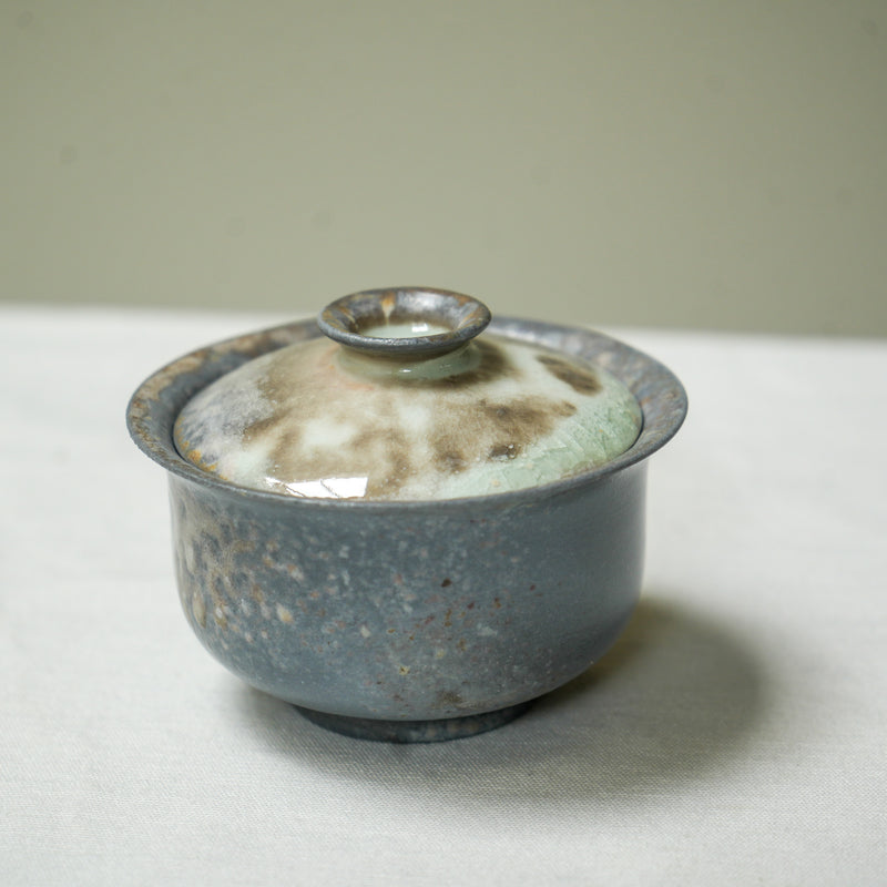 Raw 'Sealed Earth' Wood Fired Ceramic Gaiwan 100ml Teaware- Cha Moods