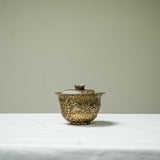 Raw 'Speckle Fade' Wood Fired Ceramic Gaiwan 100ml Teaware- Cha Moods