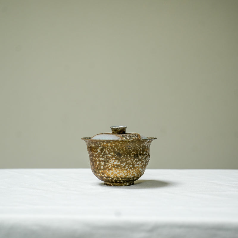 Raw 'Speckle Fade' Wood Fired Ceramic Gaiwan 100ml Teaware- Cha Moods
