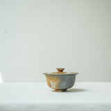 Raw 'Cloud Drift' Wood Fired Ceramic Gaiwan 100ml