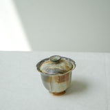 Raw 'Ash Bloom' Wood Fired Ceramic Gaiwan 100ml
