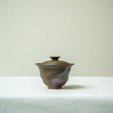 Raw 'Kiln Shadow' Wood Fired Ceramic Gaiwan 110ml