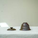 Raw 'Kiln Shadow' Wood Fired Ceramic Gaiwan 110ml