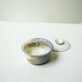 Raw 'Snow Fall' Wood Fired Ceramic Gaiwan 110ml