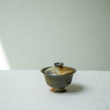 Raw 'Winter Moss' Wood Fired Ceramic Gaiwan 110ml