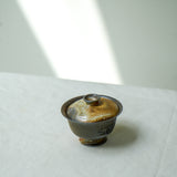Raw 'Winter Moss' Wood Fired Ceramic Gaiwan 110ml