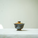 Raw 'Winter Moss' Wood Fired Ceramic Gaiwan 110ml