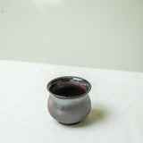 Raw 'Black Pearl' Wood Fired Ceramic Teacup 30ml